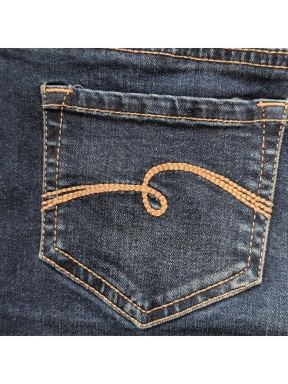 Justice Girls Size 10 Denim Jean Skirt Skort Snap Closure Cut Off Bue Jean - Picture 9 of 13